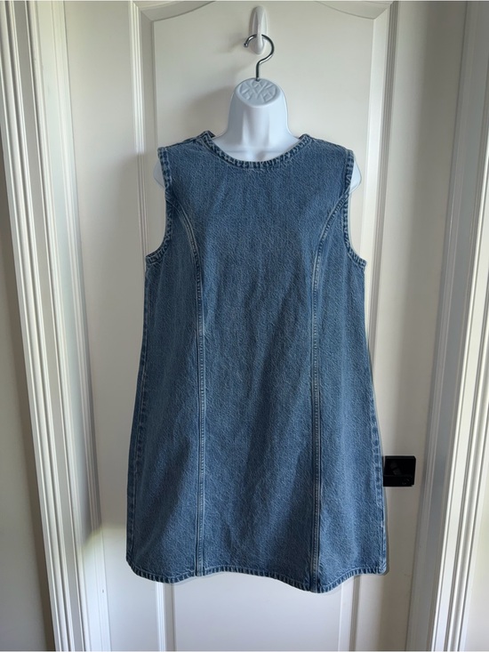 Abercrombie & Fitch Dresses & Skirts - Abercrombie & Fitch Denim Shift Dress Size Large Sleeveless A-Line Jean Dress